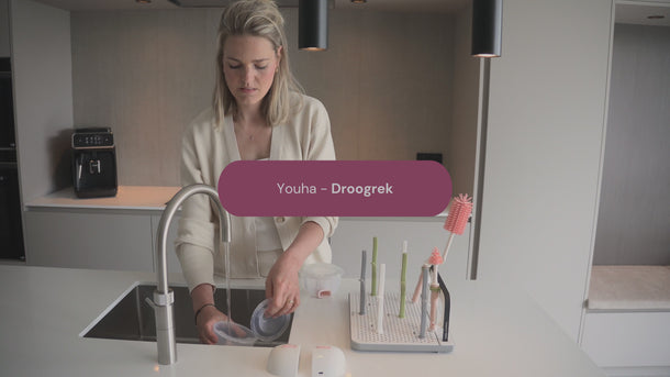 Droogrek voor borstkolf onderdelen of baby flessen. Handig in gebruik en volledig verstelbaar.