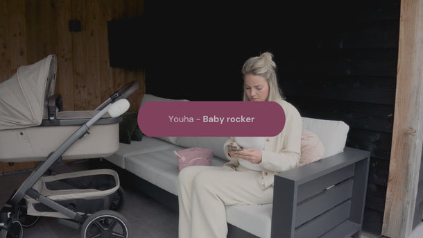 Baby Rocker voor het automatisch in slaap wiegen van je baby. Handig te monteren voor aan de buggy of kinderwagen. 